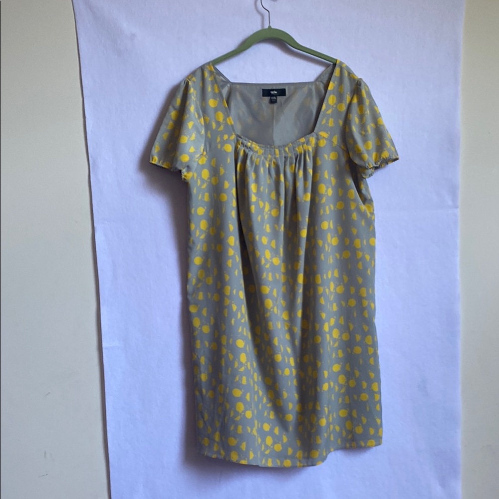 Mossio Women's Gray Dress with Yellow Pattern